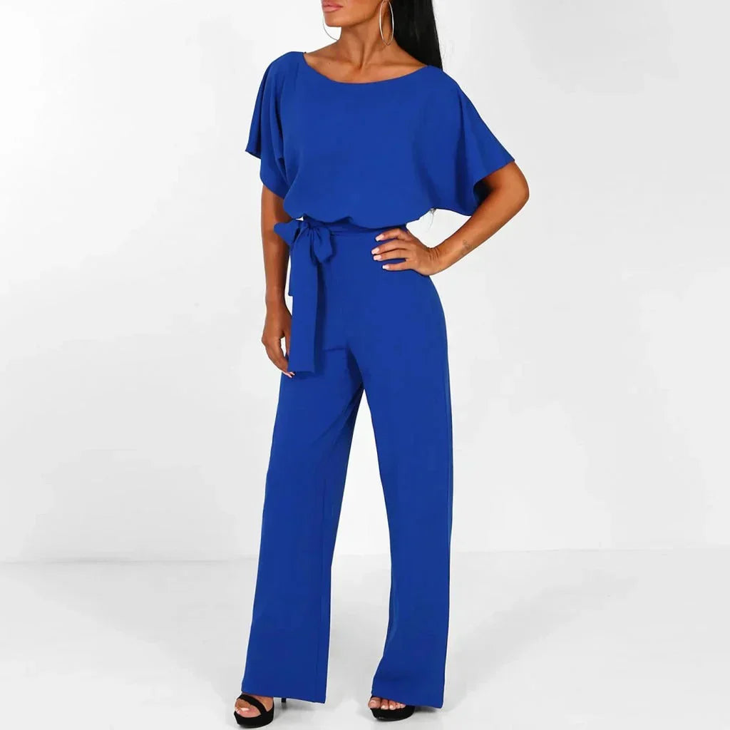 Davy | Women's Wide Leg Jumpsuit with Tie Waist
