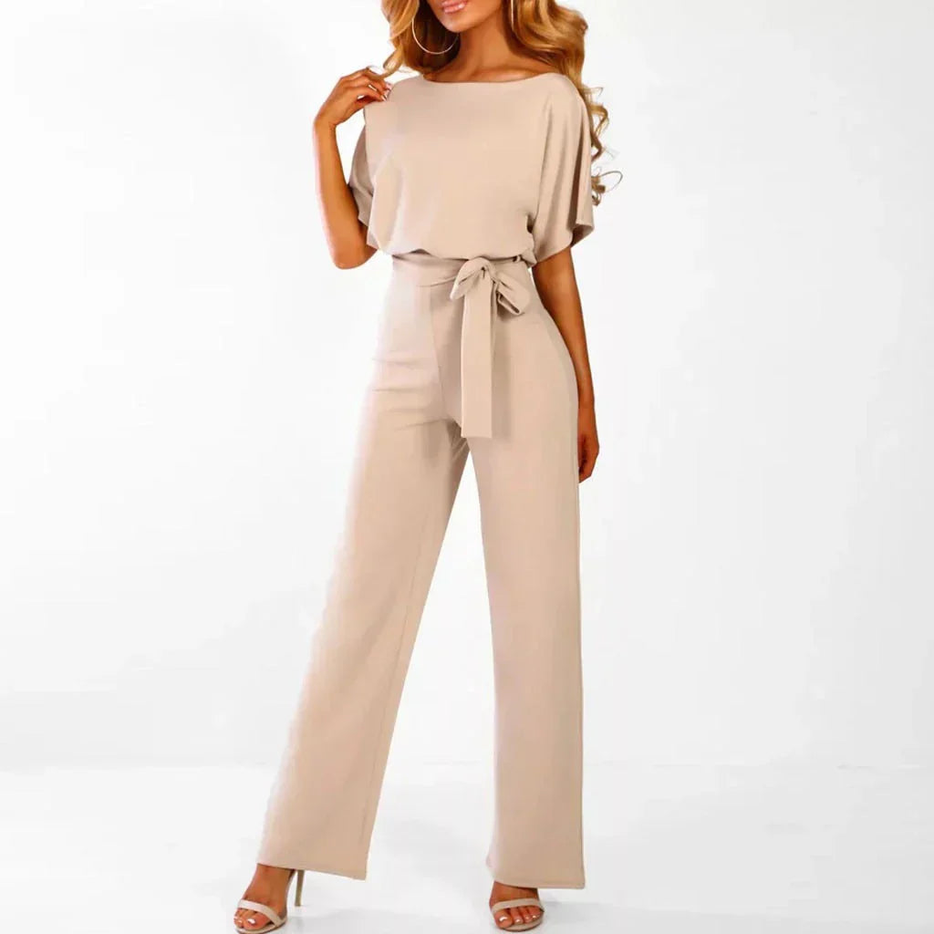 Davy | Women's Wide Leg Jumpsuit with Tie Waist