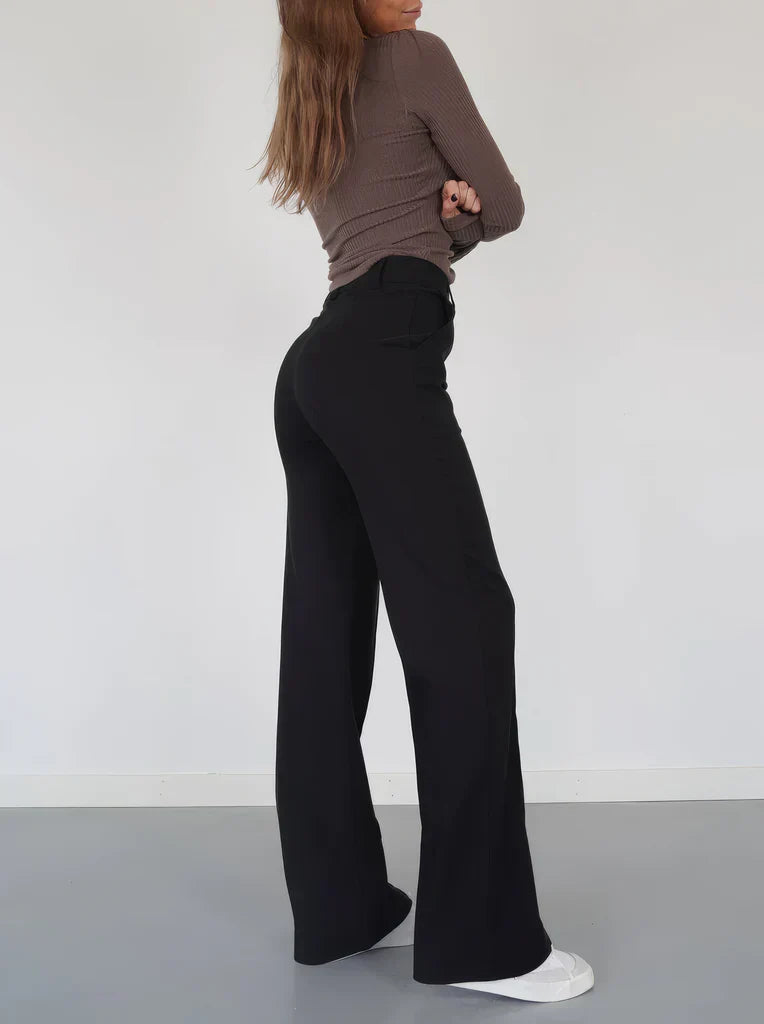 Davy | Women's Wide Leg Trousers with Slim Fit