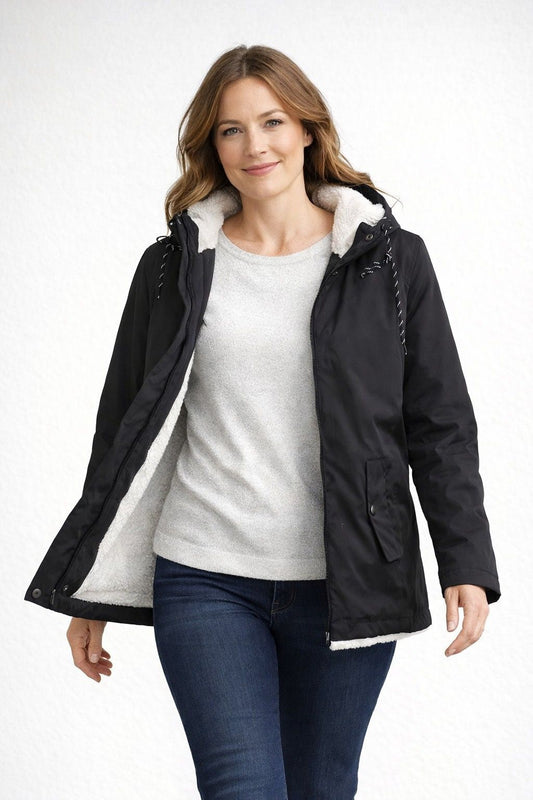 Davy | Women's Winter Jacket with Hood and Fleece Lining