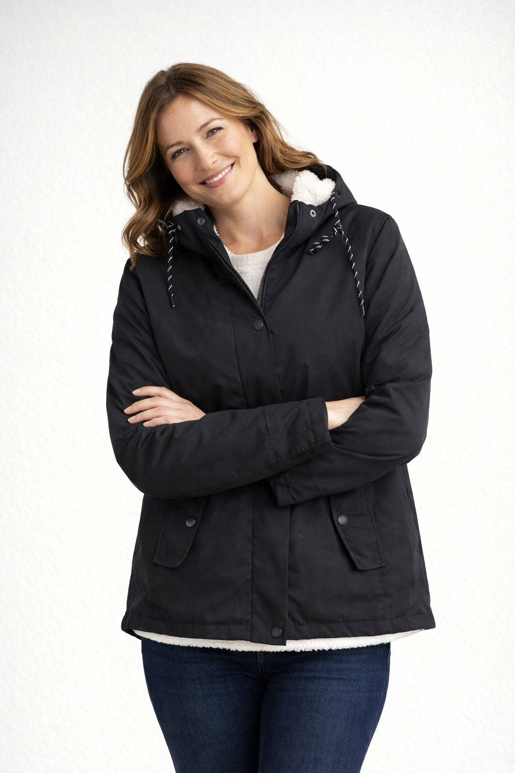 Davy | Women's Winter Jacket with Hood and Fleece Lining