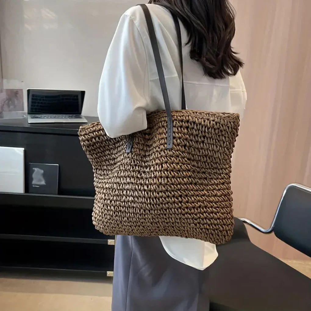 Davy | Women's Woven Tote Bag – Oversized Everyday Shopper