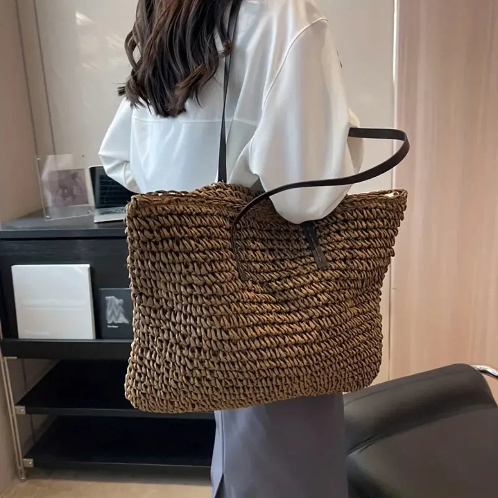 Davy | Women's Woven Tote Bag – Oversized Everyday Shopper