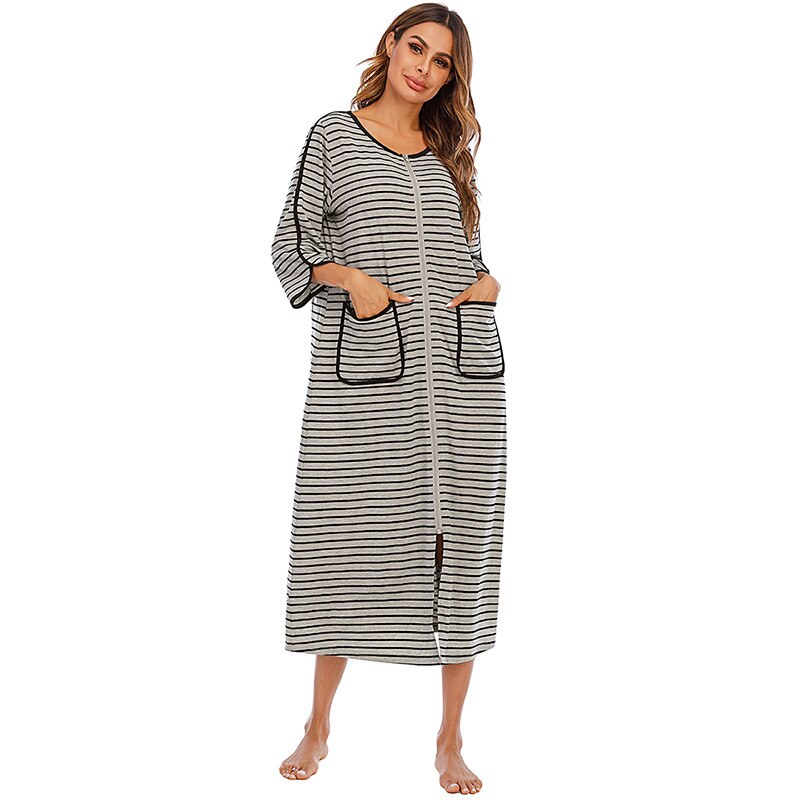 Davy | Women's Zip-Up Hooded Robe