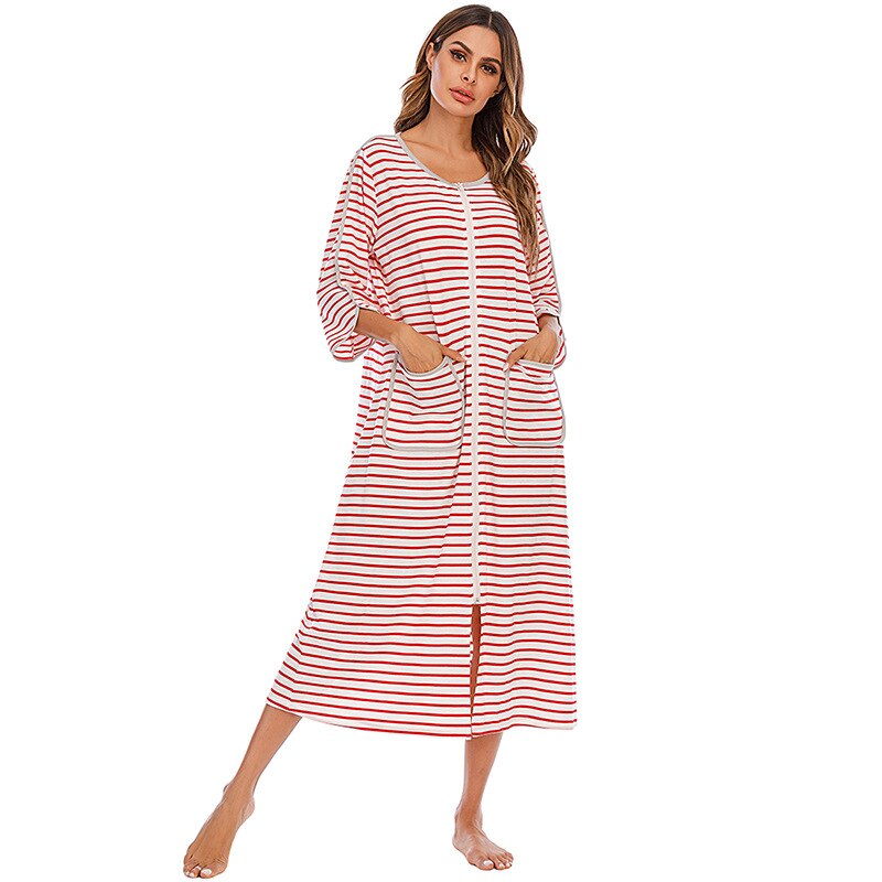 Davy | Women's Zip-Up Hooded Robe