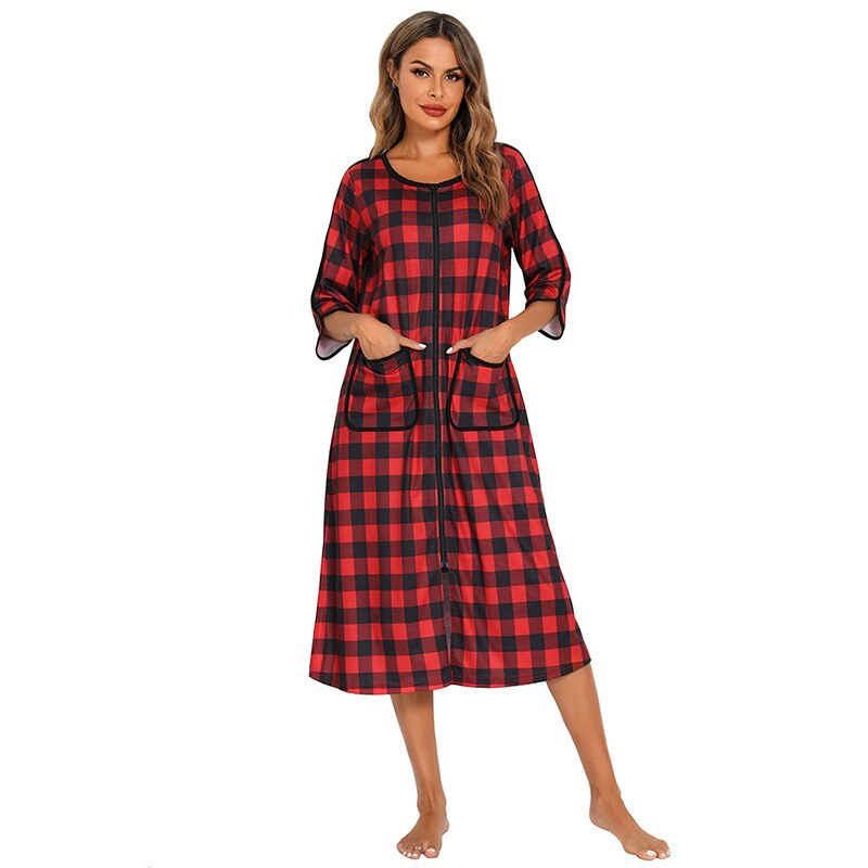 Davy | Women's Zip-Up Hooded Robe