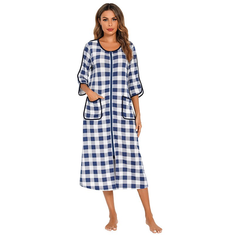Davy | Women's Zip-Up Hooded Robe