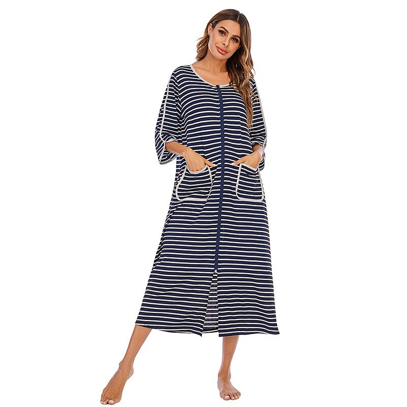Davy | Women's Zip-Up Hooded Robe