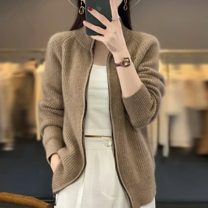 Davy | Women's Zip-Up Knit Cardigan