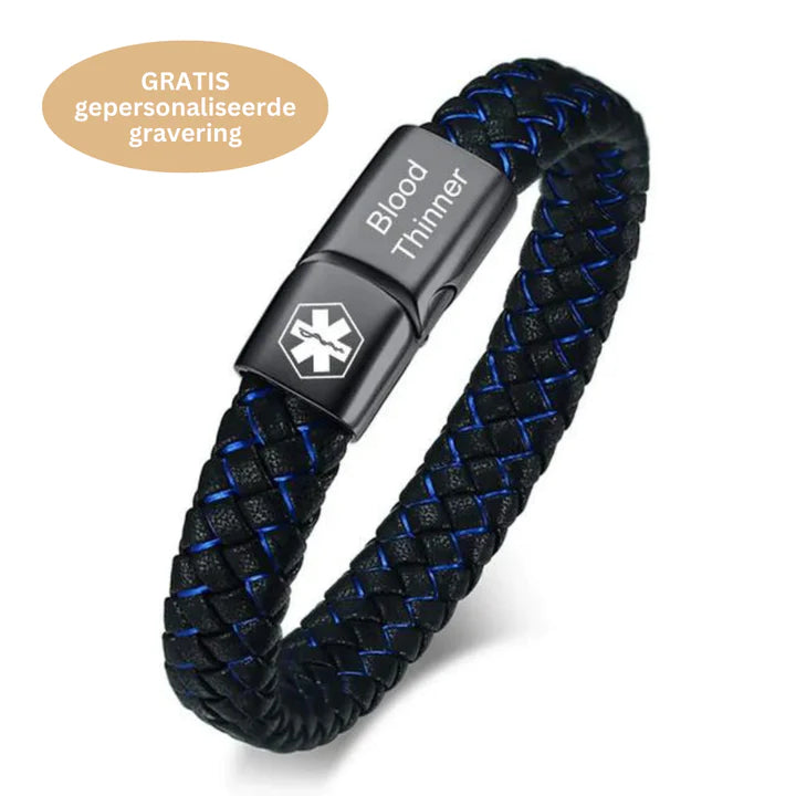 Davy | Woven Medical Alert Bracelet for Diabetes
