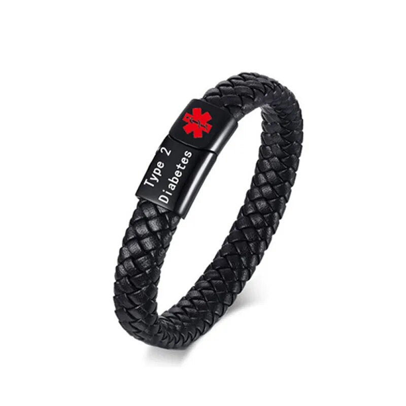 Davy | Woven Medical Alert Bracelet for Diabetes