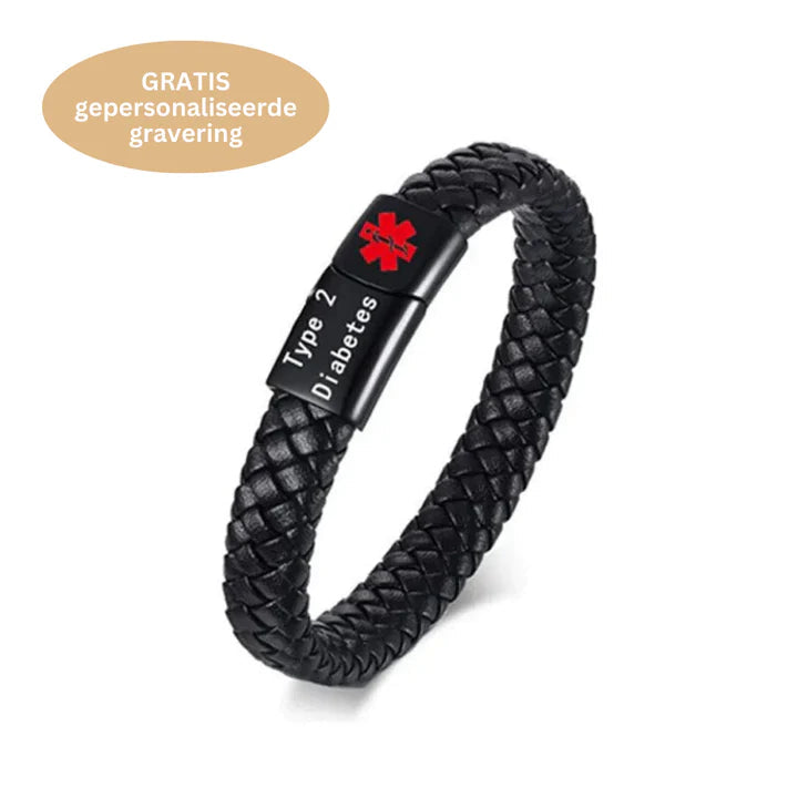 Davy | Woven Medical Alert Bracelet for Diabetes