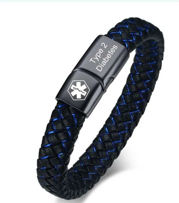 Davy | Woven Medical Alert Bracelet for Diabetes