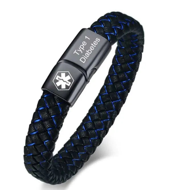 Davy | Woven Medical Alert Bracelet for Diabetes