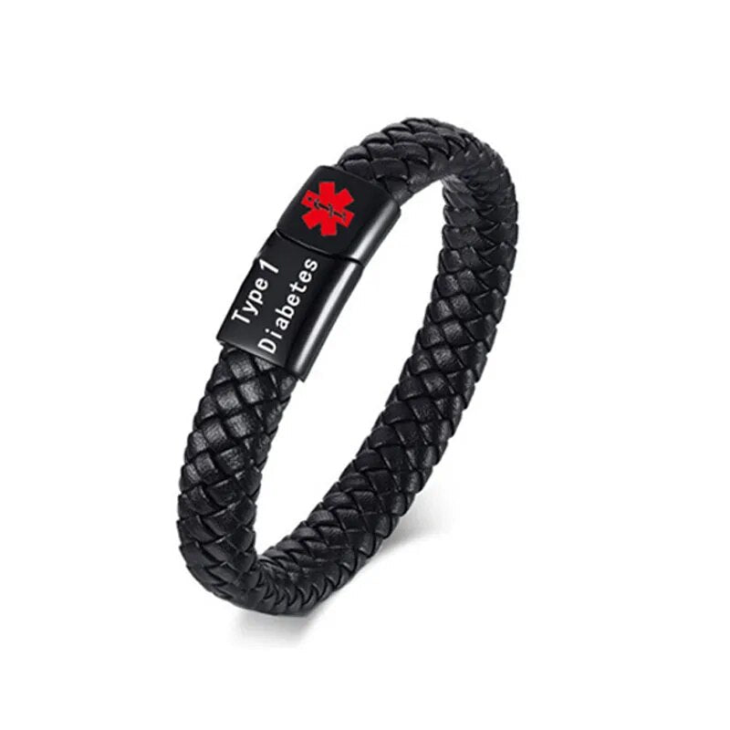 Davy | Woven Medical Alert Bracelet for Diabetes