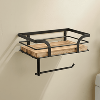 Decorative Iron Wall Rack — Open Silhouette Bathroom Organizer