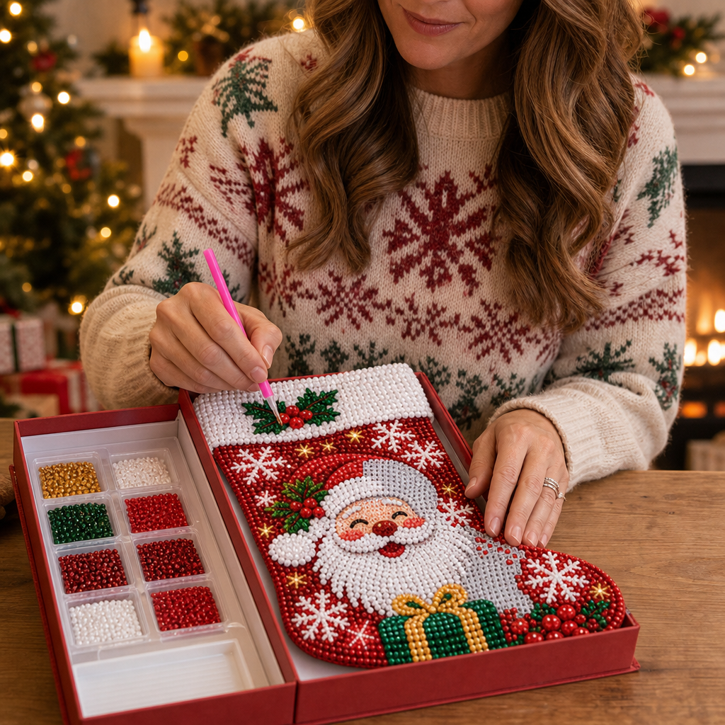 Diamond Painting Christmas Stocking Kit