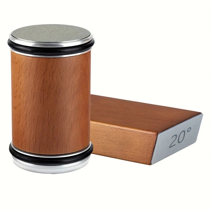 Diamond Sharpening Stone Set with Magnetic Holder – Elegant Wood and Metal Design