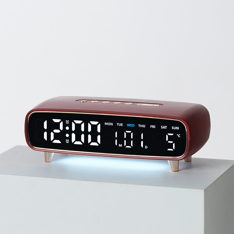 Digital Radio Alarm Clock with Temperature and Date Display