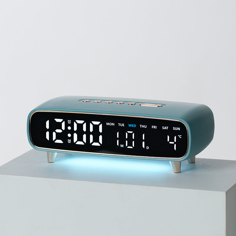 Digital Radio Alarm Clock with Temperature and Date Display