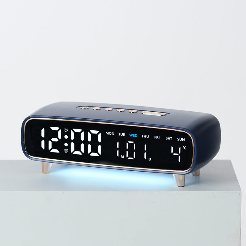 Digital Radio Alarm Clock with Temperature and Date Display