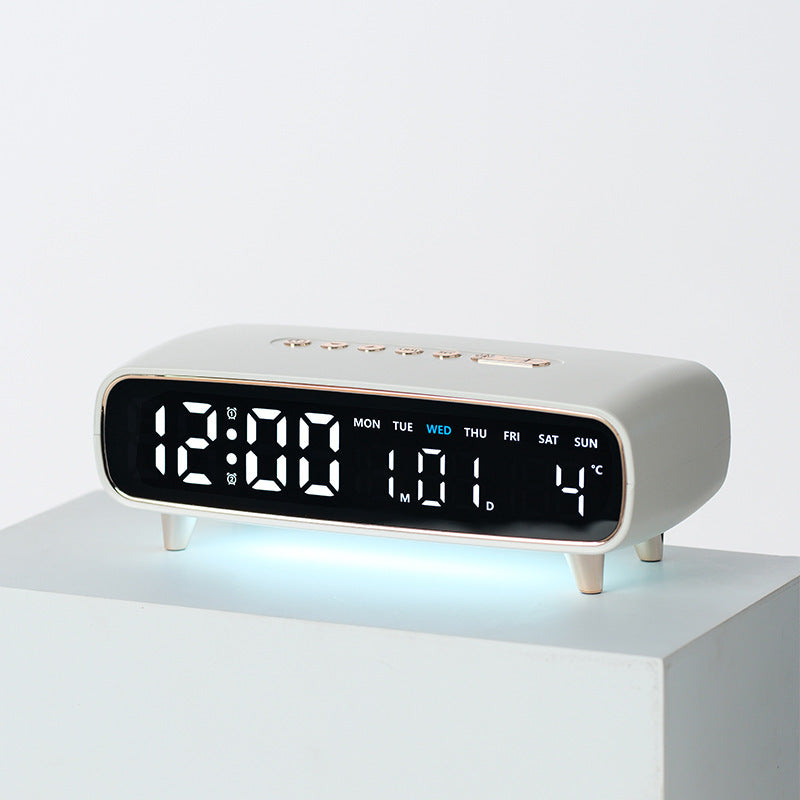 Digital Radio Alarm Clock with Temperature and Date Display