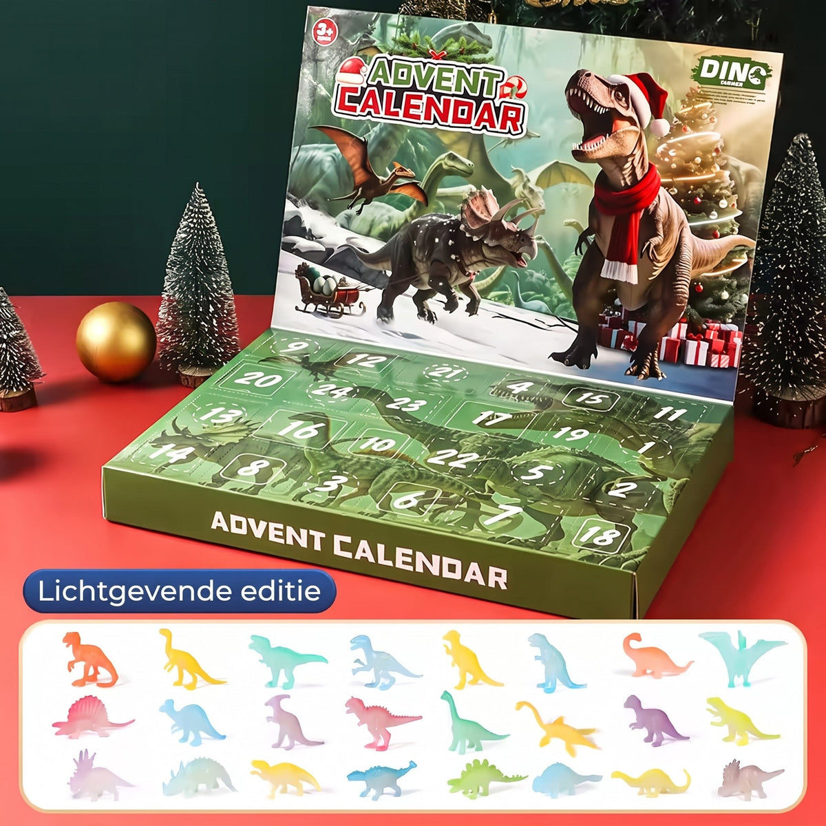 Calendrier de l’Avent dinosaures - 24 figurines de dinosaures pour patienter jusqu’à Noël