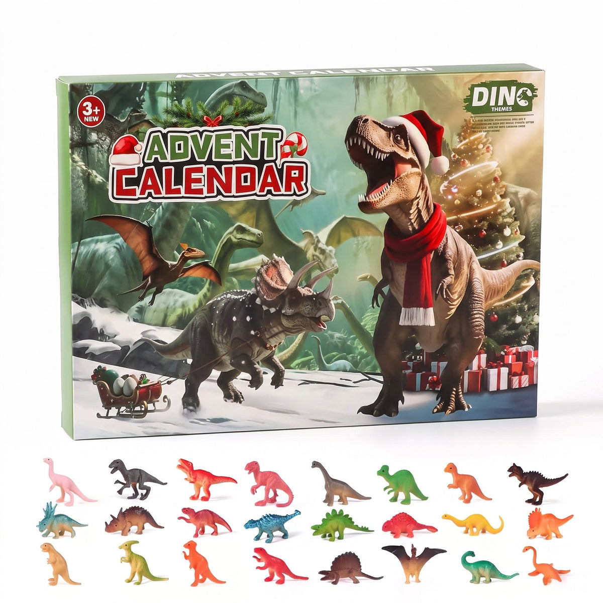 Calendrier de l’Avent dinosaures - 24 figurines de dinosaures pour patienter jusqu’à Noël