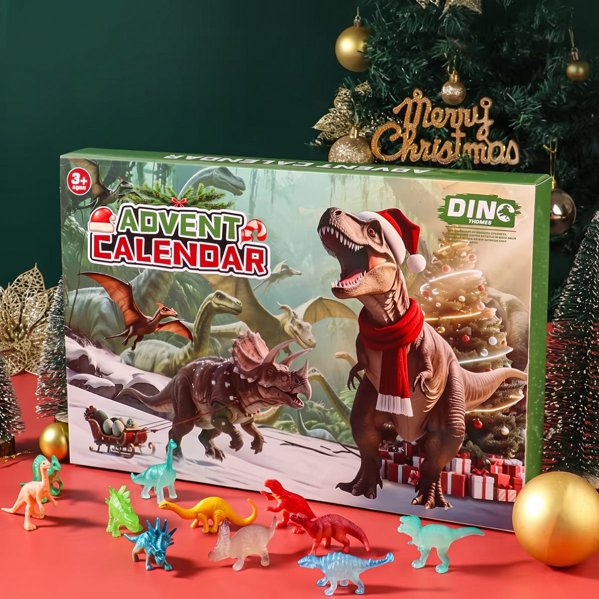 Calendrier de l’Avent dinosaures - 24 figurines de dinosaures pour patienter jusqu’à Noël