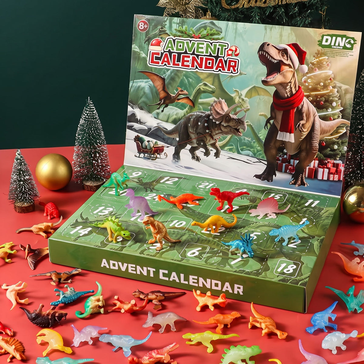 Calendrier de l’Avent dinosaures - 24 figurines de dinosaures pour patienter jusqu’à Noël