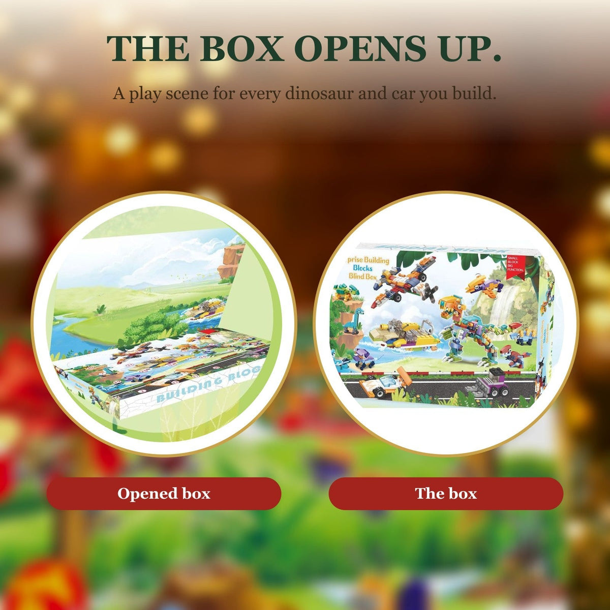 Dinosaur and Vehicle Building Block Advent Calendar, 24 Mini Kits, T. Rex and Plane Bonus