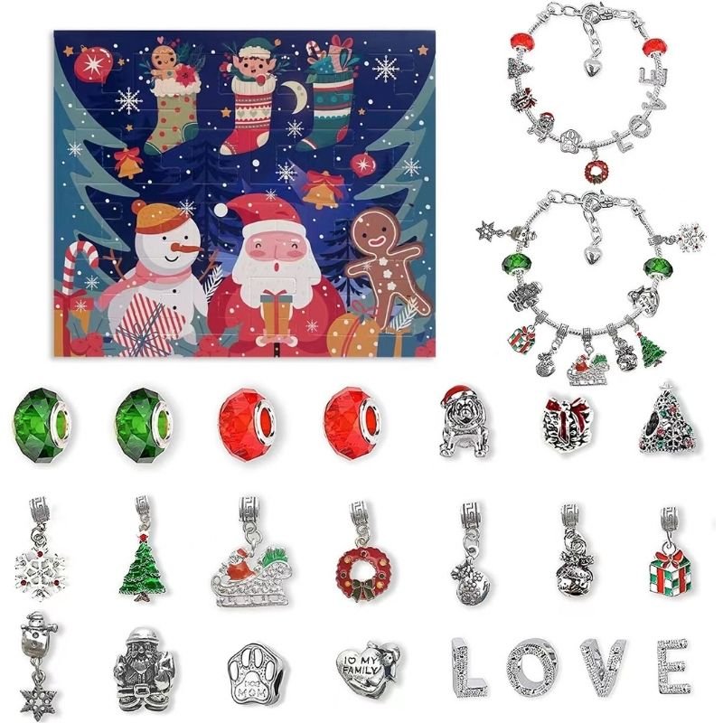 Calendrier de l’Avent DIY avec bracelet de Noël pour 24 jours de créativité