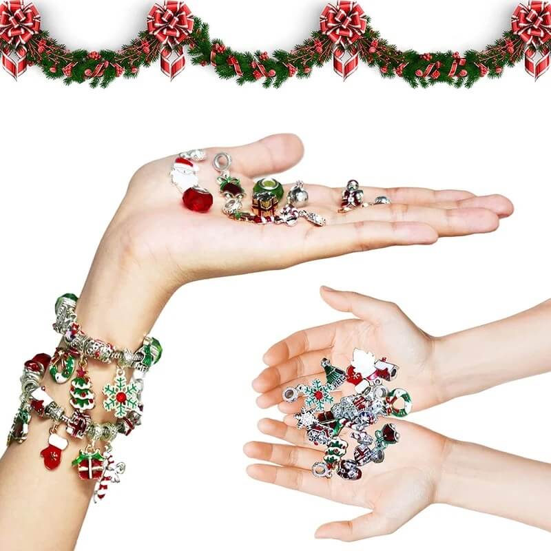 Calendrier de l’Avent DIY avec bracelet de Noël pour 24 jours de créativité