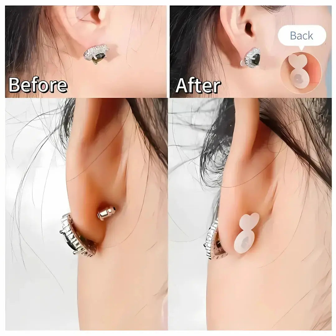 Earring Stabilizer for Secure Hold of Heavy Earrings Without Sagging