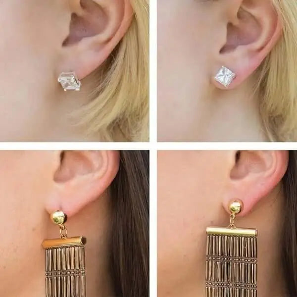 Earring Stabilizer for Secure Hold of Heavy Earrings Without Sagging