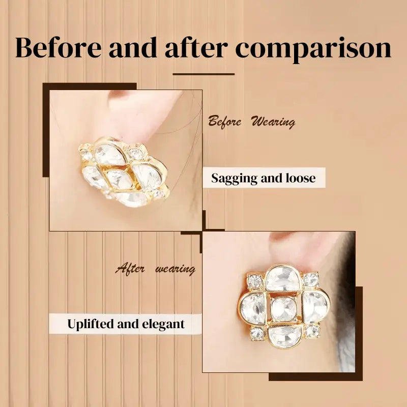 Earring Stabilizer for Secure Hold of Heavy Earrings Without Sagging