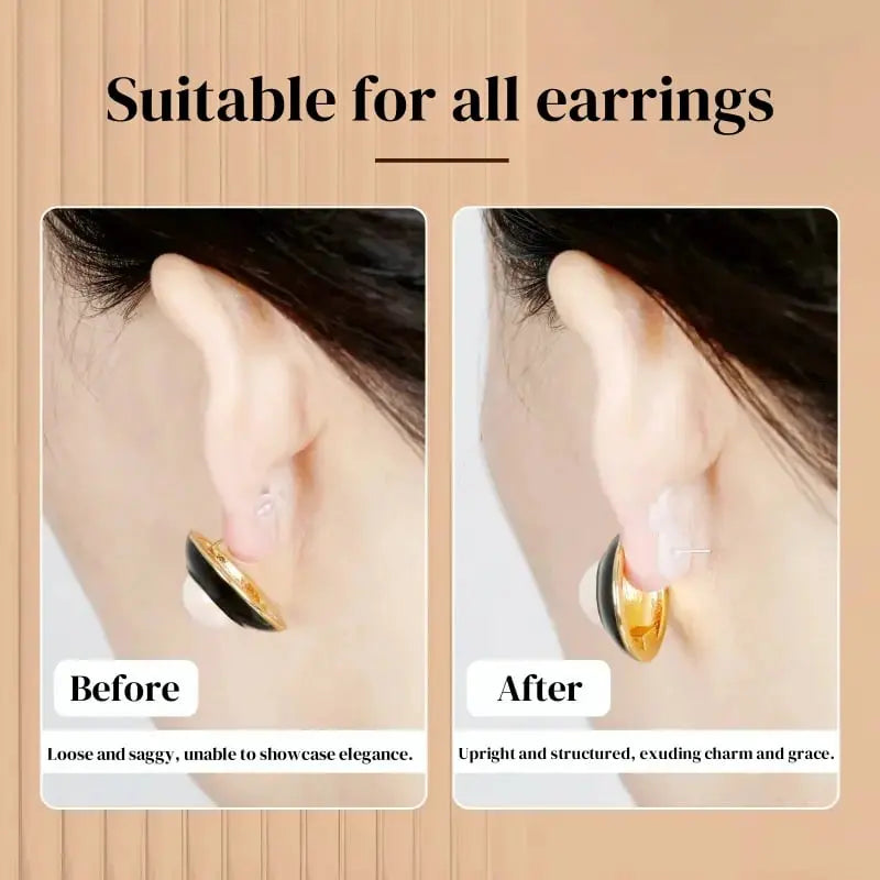 Earring Stabilizer for Secure Hold of Heavy Earrings Without Sagging