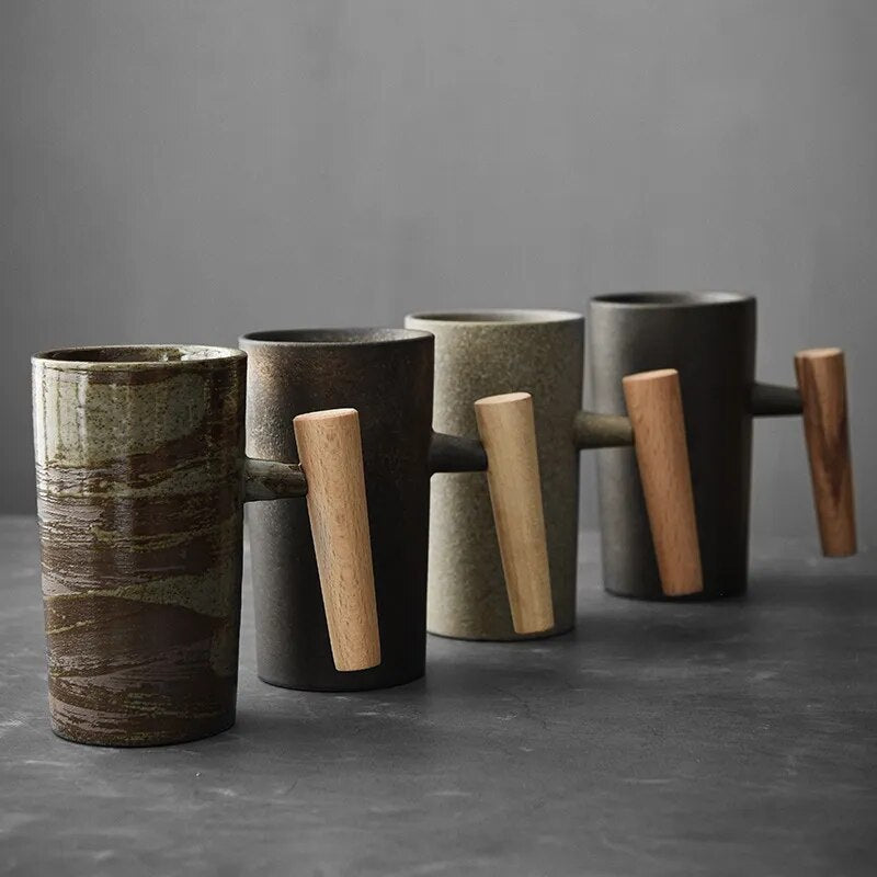 Tasses à latte de style nordique aux tons naturels - Tasses à café