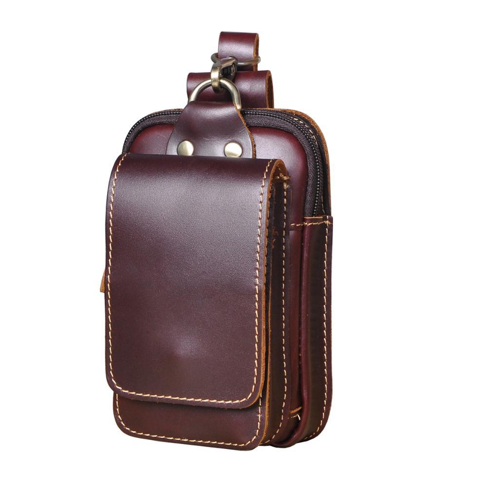 Elegant Leather Hip Pouch for Men