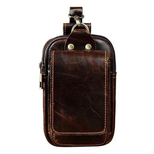 Elegant Leather Hip Pouch for Men