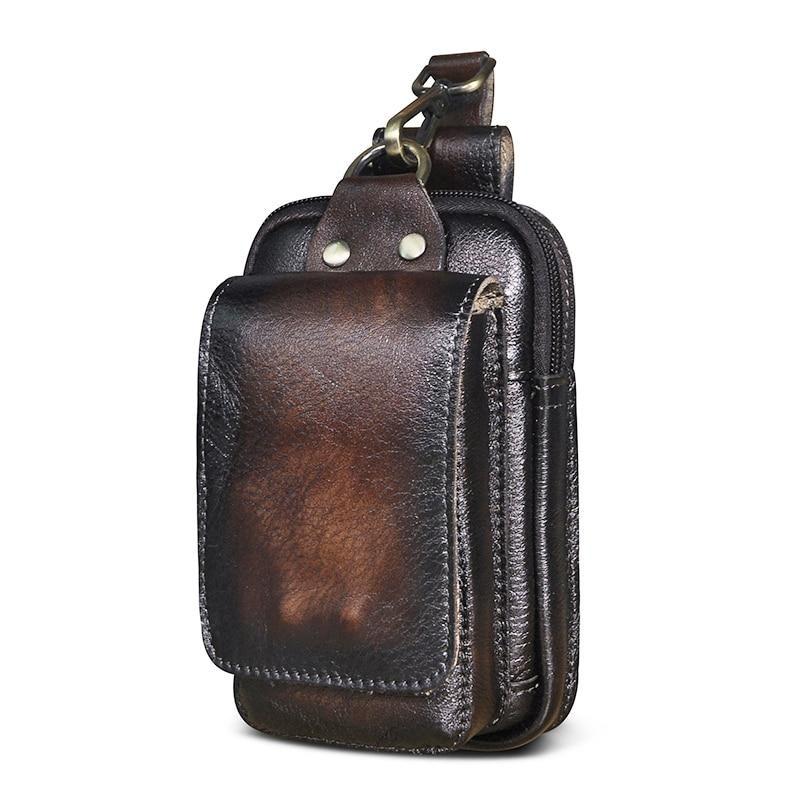Elegant Leather Hip Pouch for Men