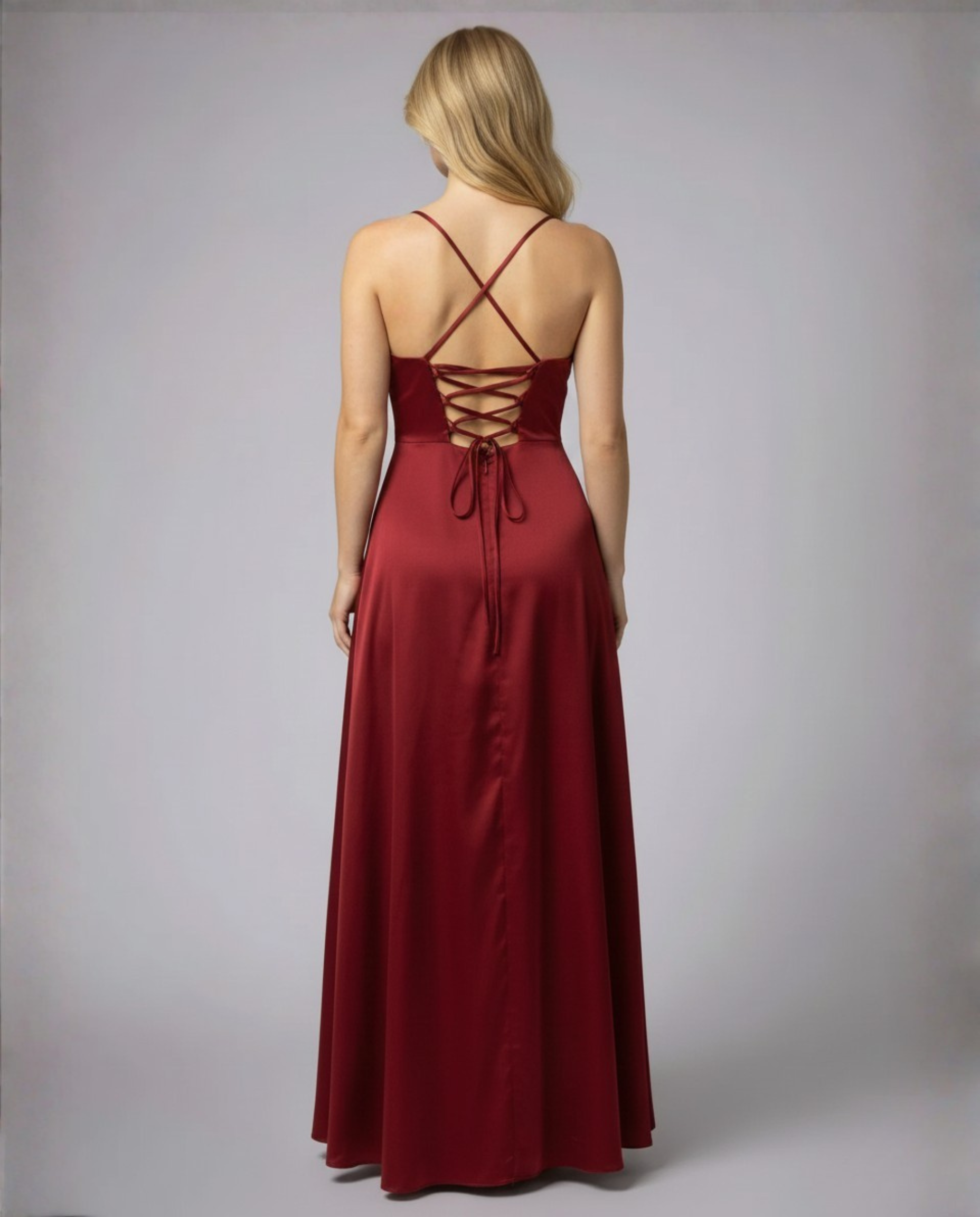 Elegant Women's Silk Maxi Dress with Flowing Cut | Davy Fashion