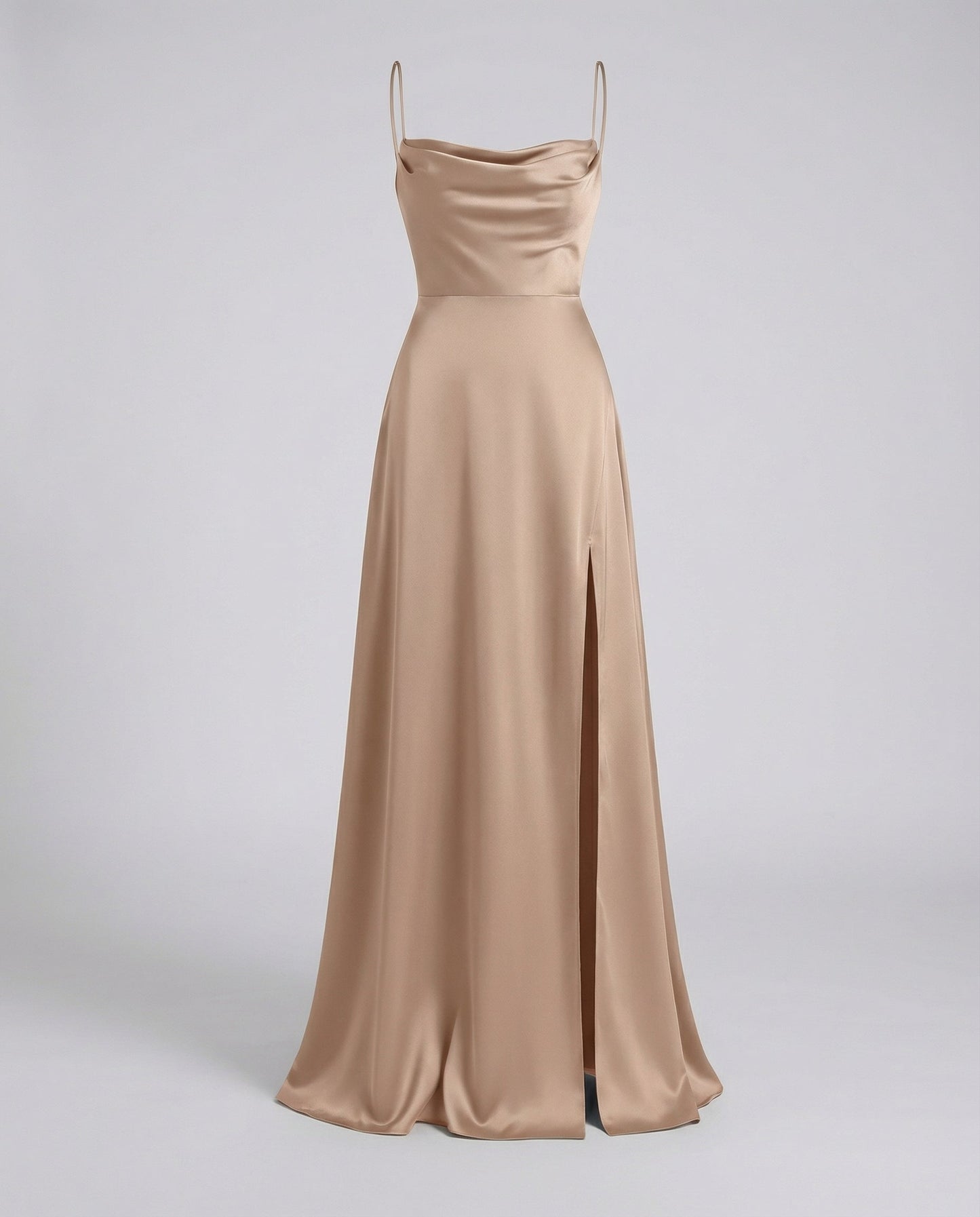Elegant Women's Silk Maxi Dress with Flowing Cut | Davy Fashion