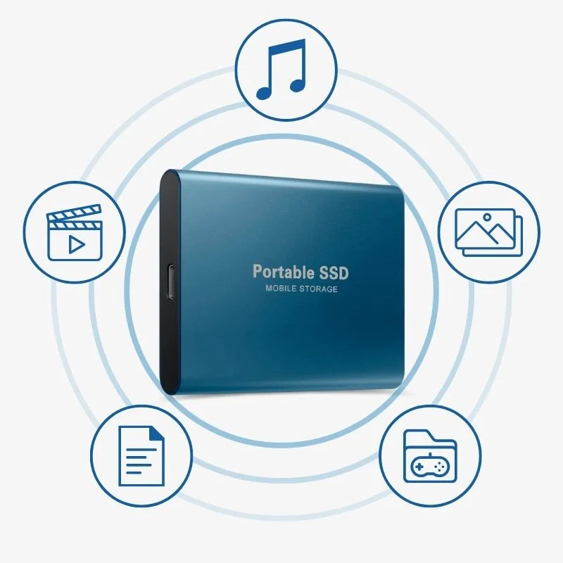 External SSD Unit Aluminum Portable Storage