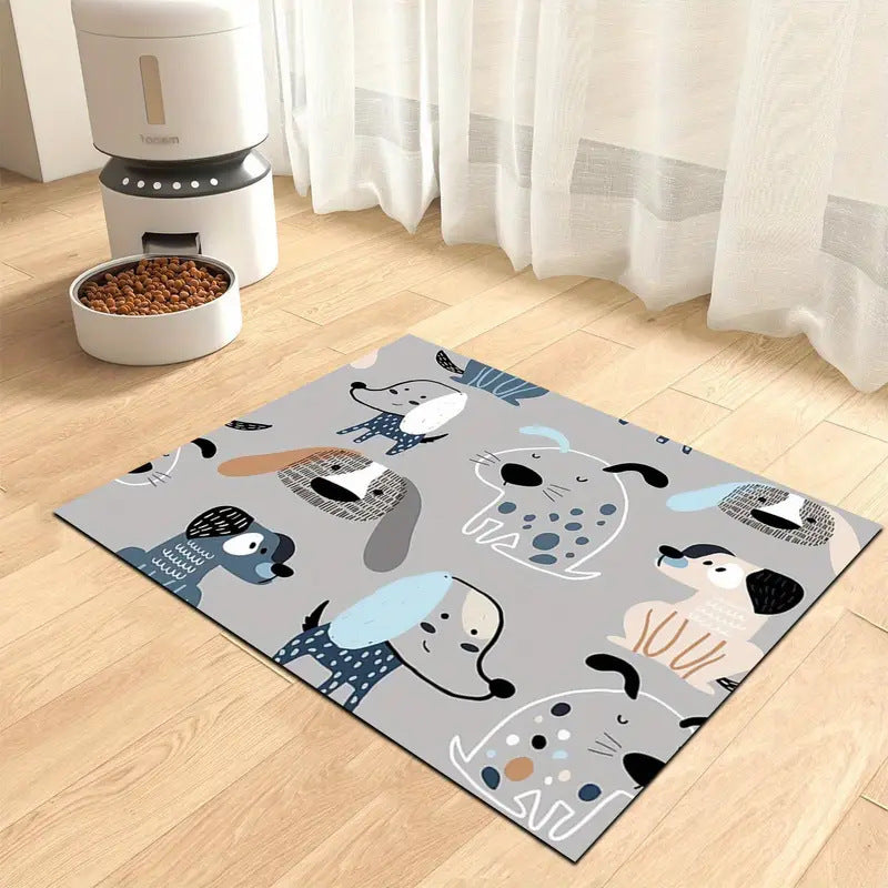 Extra-Large Waterproof Silicone Pet Feeding Mat with Non-Slip Backing