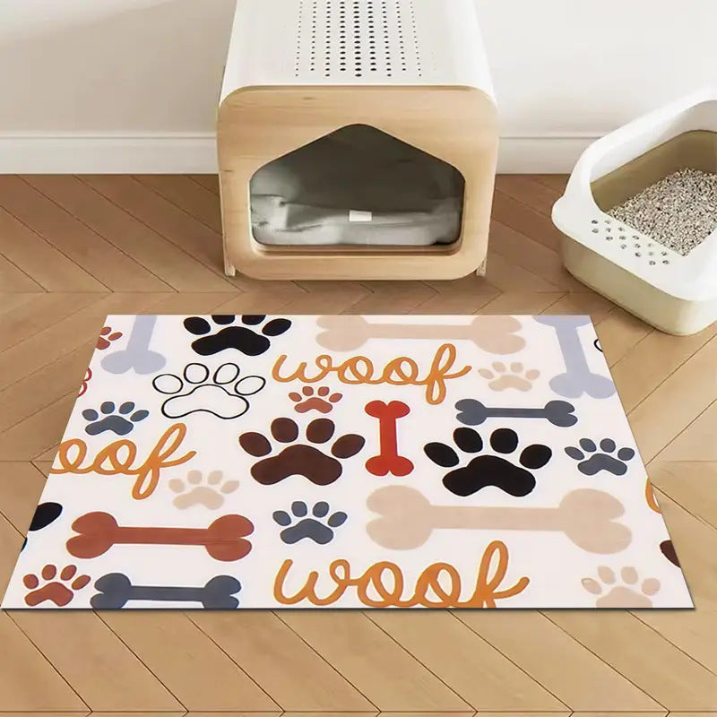 Extra-Large Waterproof Silicone Pet Feeding Mat with Non-Slip Backing