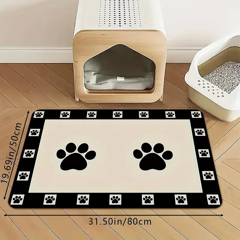 Extra-Large Waterproof Silicone Pet Feeding Mat with Non-Slip Backing