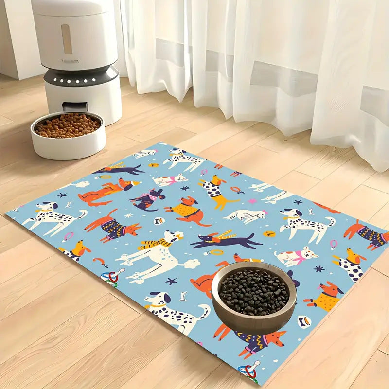 Extra-Large Waterproof Silicone Pet Feeding Mat with Non-Slip Backing