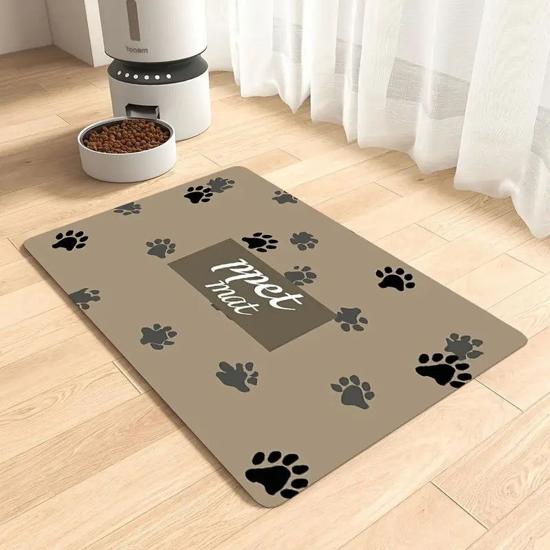 Extra-Large Waterproof Silicone Pet Feeding Mat with Non-Slip Backing
