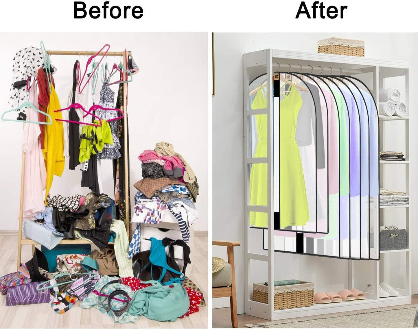 Extra-Long Dress & Gown Garment Bag – 71" (180.34 cm) Protective Covers with Handles